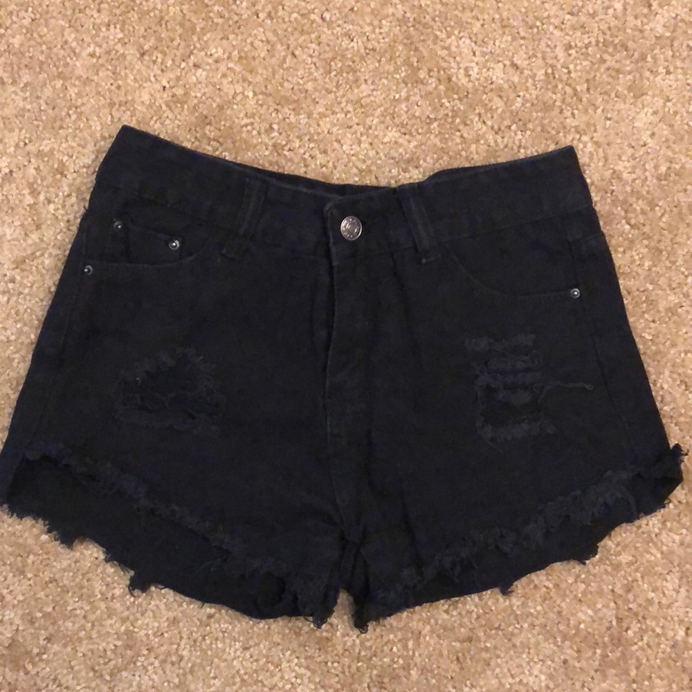 Black High Waisted Shorts
